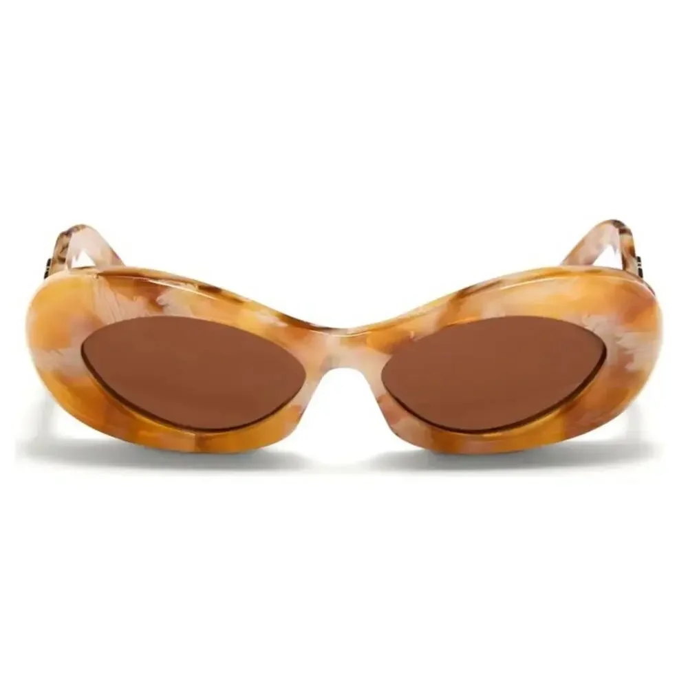 New! Valentino Women's Brown Oval Sunglasses, VLS 178D, Authentic Retail $590